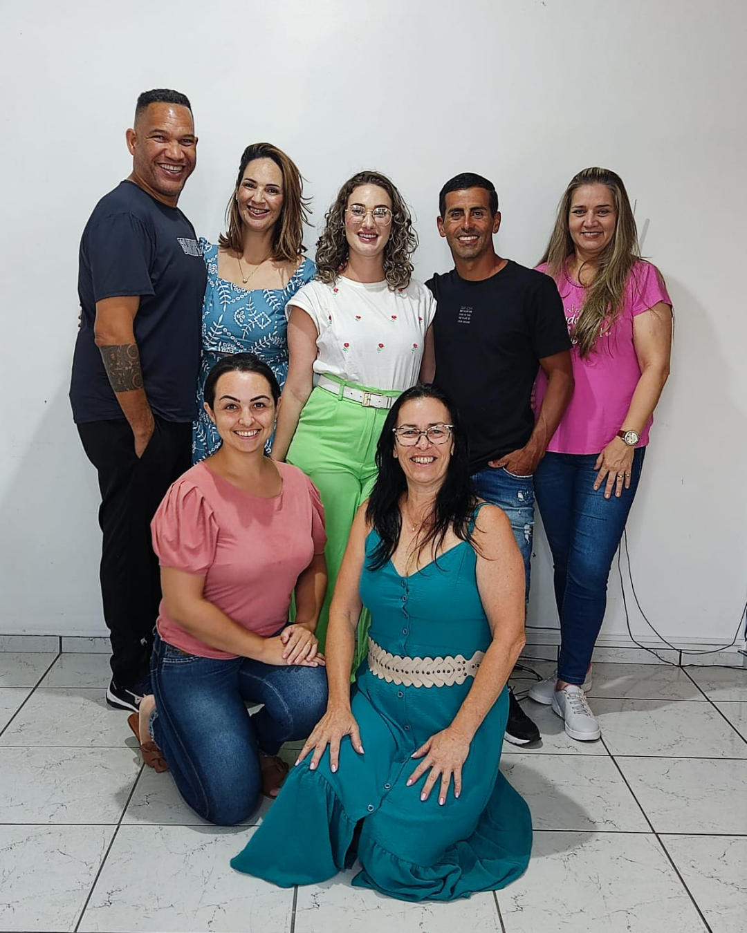 Grupo reunido durante o treinamento